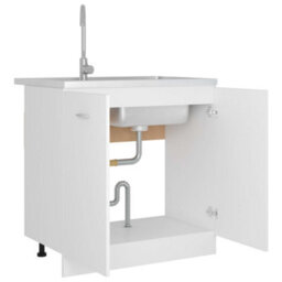 Vidaxl Sink Bottom Cabinet Lyon White 80X46X81.5 Cm Engineered Wood - thumbnail 4