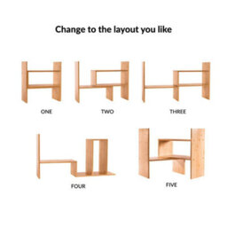 Multipurpose Desk Storage Organiser Bamboo - thumbnail 3
