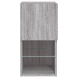 Walplus Tv Cabinet With Led Lights Grey Sonoma 30.5X30X60 Cm - thumbnail 9