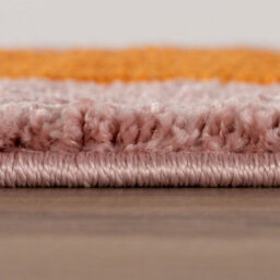 The Rugs Joli Orange And Pink Geometric Rug Soft Dense Pile Easy To Clean And Pet Friendly For Living Rooms And Bedrooms - thumbnail 3