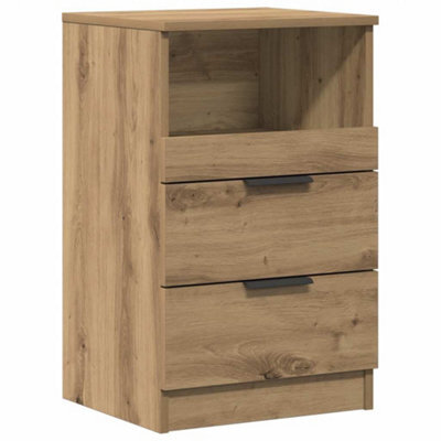 Berkfield Elegant Bedside Cabinet Artisan Oak 40X36X65 Cm Engineered Wood