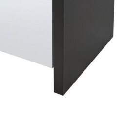 Wyld And Coco Nova Black Mirror Front Shoe Cabinet - 2 Compartments, Slim Hallway Storage - thumbnail 8