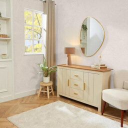 Deenz Organic Wall Mounted Mirror Elegant Slim Gold Frame Finished Contemporary Design Asymmetrical Curves Opulent  85X60X2.7  Cm - thumbnail 3