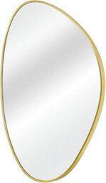 Deenz Organic Wall Mounted Mirror Elegant Slim Gold Frame Finished Contemporary Design Asymmetrical Curves Opulent  85X60X2.7  Cm - thumbnail 6