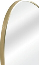 Deenz Organic Wall Mounted Mirror Elegant Slim Gold Frame Finished Contemporary Design Asymmetrical Curves Opulent  85X60X2.7  Cm - thumbnail 5