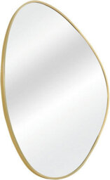 Deenz Organic Wall Mounted Mirror Elegant Slim Gold Frame Finished Contemporary Design Asymmetrical Curves Opulent  85X60X2.7  Cm - thumbnail 9