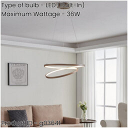 Loops Stylish Sandy Pendant Light - Modern Led Indoor Ceiling Fixture For Home Decor - thumbnail 2