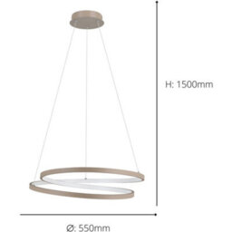 Loops Stylish Sandy Pendant Light - Modern Led Indoor Ceiling Fixture For Home Decor - thumbnail 5