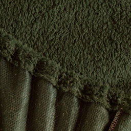 Ohs Teddy Fleece Fitted Bed Sheet Soft Thermal, Dark Green - Double - thumbnail 4