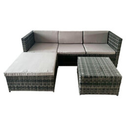 Alivio 3-Seater Rattan Corner Sofa Set With Coffee Table, Outdoor Patio Lounge Set, Weatherproof Uv Cushions - thumbnail 6