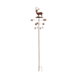 My Smart Buy Stag Windvane - 170 Cm Outdoor Wind Spinner With Stag Design, Brushed Copper Finish, Weather-Resistant For Gardens - thumbnail 2