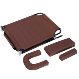 Outsunny Folding Sun Lounger Reclining Chair W/ Pillow Reading Hole Brown - thumbnail 9