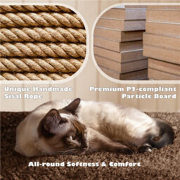 Yaheetech 137Cm Cat Tree Tower With Scratching Posts - Brown - thumbnail 7