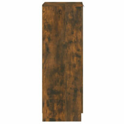 Berkfield Sturdy Shoe Cabinet Smoked Oak 30X35X100 Cm Engineered Wood - thumbnail 7