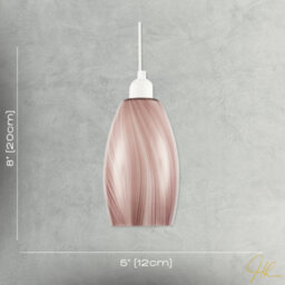 Happy Homewares Modern Reddish Brown Marble Stripe Effect Glass Pendant Light Shade - thumbnail 7