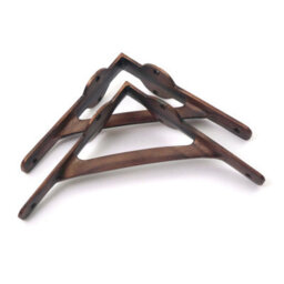 Oakcrafts -Pair Of Cast Iron Gallows Shelf Brackets With A Copper Finish - 150mm X 150mm - thumbnail 2