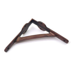 Oakcrafts -Pair Of Cast Iron Gallows Shelf Brackets With A Copper Finish - 150mm X 150mm