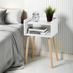 Wooden Bedside Table Bedroom Furniture Storage - thumbnail 5