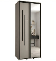 Arte Elegant Dakota Ix Sliding Door Wardrobe 1100mm - Space-Saving Storage With Mirrored Door, Hanging Rails And Shelves H2350mm D600mm - thumbnail 1