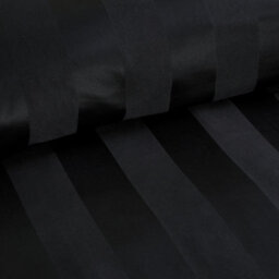 Catherine Lansfield So Soft Satin Stripe Super King Duvet Cover Set With Pillowcases Black - thumbnail 3
