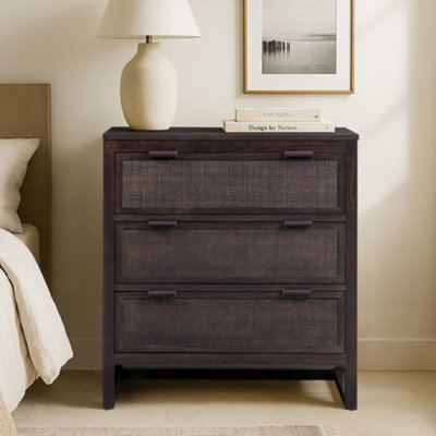 Teamson Home Hatteras Chest Of Drawers 3 Drawer Bedroom Dresser, Espresso - image 1