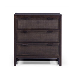 Teamson Home Hatteras Chest Of Drawers 3 Drawer Bedroom Dresser, Espresso - thumbnail 6
