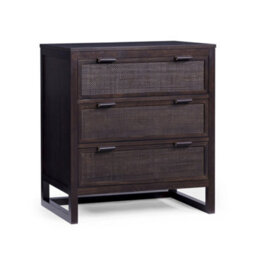 Teamson Home Hatteras Chest Of Drawers 3 Drawer Bedroom Dresser, Espresso - thumbnail 2