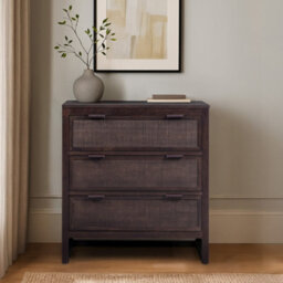 Teamson Home Hatteras Chest Of Drawers 3 Drawer Bedroom Dresser, Espresso - thumbnail 3