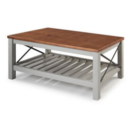 Mercers Furniture Cottage Grey Painted Pine Coffee Table Wooden With Storage Shelf 46H X 107W X 61D Cm - thumbnail 6