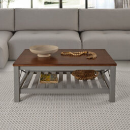 Mercers Furniture Cottage Grey Painted Pine Coffee Table Wooden With Storage Shelf 46H X 107W X 61D Cm - thumbnail 2