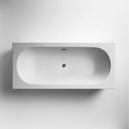 Homestylestore White 1700 X 700mm Bathroom Double Ended Round Bath - thumbnail 2