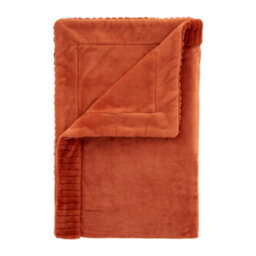 Catherine Lansfield Velvet And Faux Fur 150X200Cm Blanket Throw Burnt Orange - thumbnail 5