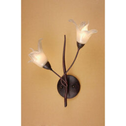 Luminosa Lighting Luminosa (0024 005) Florida Wall Lamp Switched 2 Light E14, Brown/black Oxide - thumbnail 2