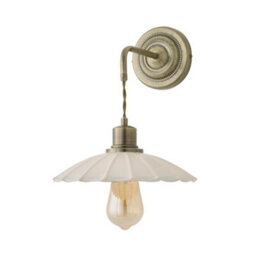 Valuelights Holborn Cream Scallop Adjustable Wall Light And Bulb - thumbnail 2