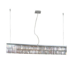 Luminosa Lighting Luminosa Prisma Designer Crystal Straight Pendant Light Polished Chrome, 7X G9 - thumbnail 1
