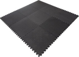 Shatchi Black Gym Flooring Puzzle Mat Interlocking Eva Floor Tiles Non Slip Rubber Cushion For Home Workout Yoga Matting,12Pcs - thumbnail 3