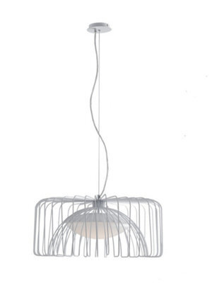 Luminosa Lighting Luminosa Cougar Led Wire Frame Pendant Ceiling Light White 1920Lm 4000K 50X26Cm - image 1