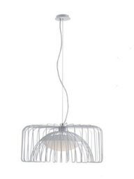 Luminosa Lighting Luminosa Cougar Led Wire Frame Pendant Ceiling Light White 1920Lm 4000K 50X26Cm - thumbnail 1