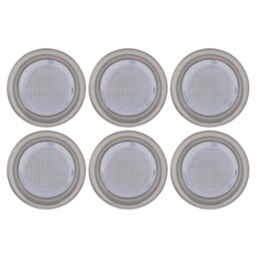 GoodHome Hardin Brushed Stainless Steel Effect Solar-Powered Cool White Led Decking Light, Set - thumbnail 3