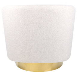 Beliani Swivel Armchair Lavik Boucle Off-White - thumbnail 7