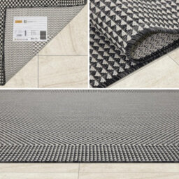 Homeart Outdoor Rugs Easy Cleaning Area Rugs For Balcony,garden,picnic,uv Weather Resistant D.anthracite Cream, 140 X 200 Cm - thumbnail 5