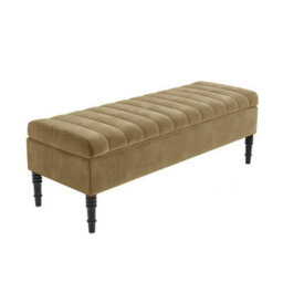 Safar 180Cm Ottoman Storage Bench - Naples Shoe Bench - Brown Lined Upholstery Storage Footstool - thumbnail 4