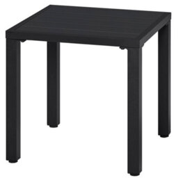 Yaheetech Black Outdoor Small Metal Square Side Table, Coffee Table, Outdoor Garden Table, Small Patio Table - thumbnail 2