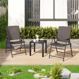 Yaheetech Black Outdoor Small Metal Square Side Table, Coffee Table, Outdoor Garden Table, Small Patio Table - thumbnail 6