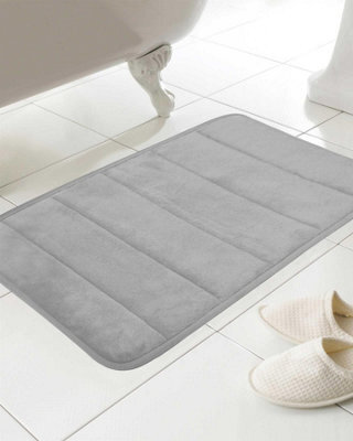 Country Club Everyday Memory Foam Bath Mat Grey 43X61Cm