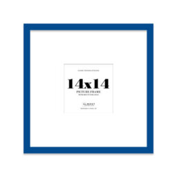 "14X14"" Blue Picture Frame - 14X14"" Square Frame With 10X10"" Mount For 14X14""/10X10"" Pictures Art Deco Style Room Decor, 1 Pack" - thumbnail 1