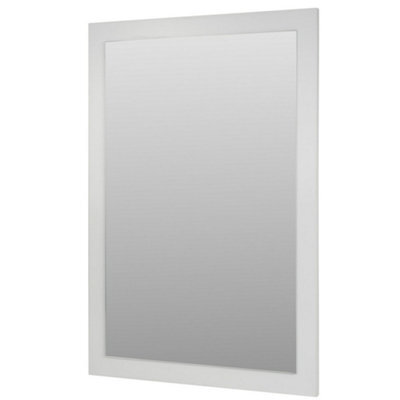Clifton 800mm X 500mm Bathroom Mirror White Gloss (Central) - image 1