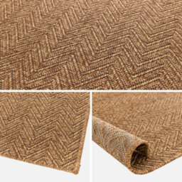 Sweeek - Jute-Effect Indoor/outdoor Rug In Caramel Oliver 230X160X1 Cm - thumbnail 3