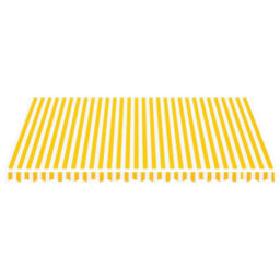Berkfield Replacement Fabric For Awning Yellow And White 4.5X3.5 M - thumbnail 3