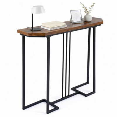 Luxury Living Room Sofa Table 110 Cm Narrow Entryway Table With Faux Marble Top - image 1